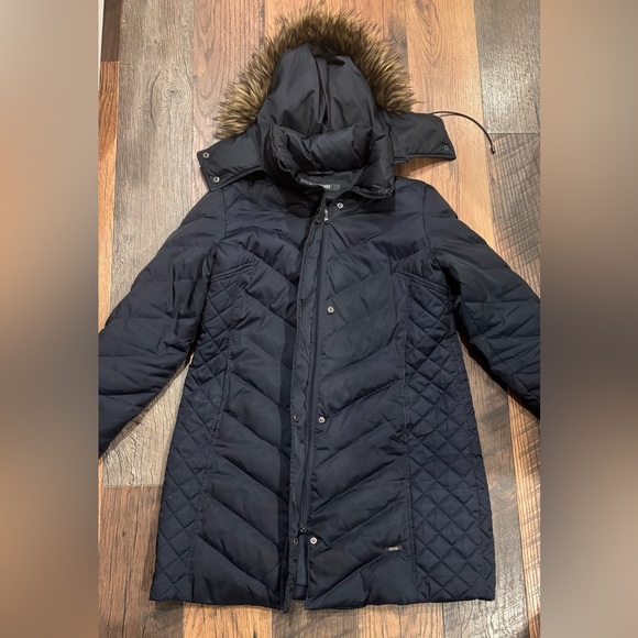 Kenneth Cole Reaction Navy Quilted Puffer Jacket in size Large - Picture 3 of 16